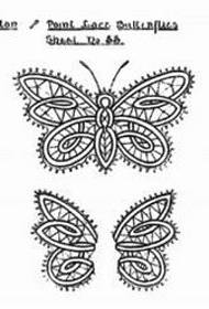 grupu popularnih prekrasnih rukopisa tetovaža leptira od čipke