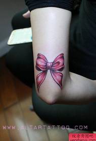 fashion girl arm bow tattoo pattern