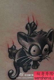mergaitėms patinka mielas kačiuko tatuiruotės modelis