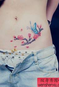 Tattoo show bar recommended a waist plum butterfly series tattoo pattern