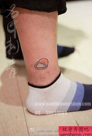 gamba Il popolare modello classico del tatuaggio del piccolo sole