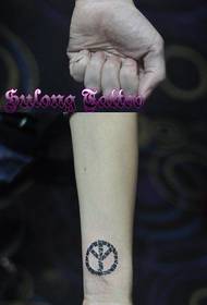 beautiful and stylish anti-war tattoo pattern for girls wrist