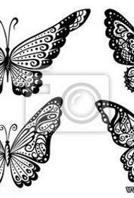 een populair prachtig totem vlinder tattoo manuscript