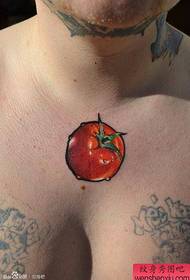 gjoks një model tatuazhi me domate me domate me ngjyra
