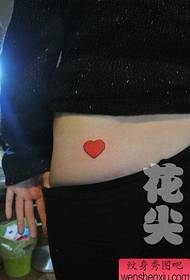 girl waist good looking simple color love tattoo pattern