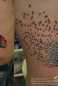 small and nice little tree tattoo pattern