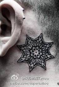 ear cute small snowflake tattoo pattern