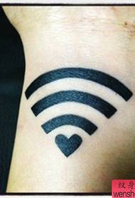 кичинекей жаңы Wifi уюлдук сигнал логотип тату үлгүсү