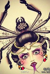 obrázok Populárny veľmi pekný vzor pre jemné tetovanie pavúka