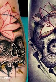 een populair tijgerschedel tattoo-werk