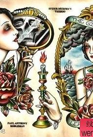 збир на убави европски и американски ракописи за тетоважи за убавина