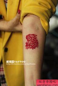 girl arm beautiful Totem rabbit tattoo pattern