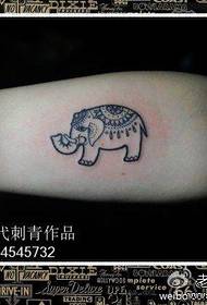 moza cintura patrón de tatuaje de elefante de bebé bonito e elegante