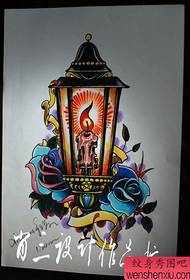 priljubljen klasičen barvni rokopis za tetovažo svetlobe