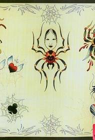gewilde klassieke stel manuskripte vir spinnekop-tatoeëring