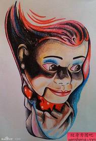 流行的經典歐美小丑紋身手稿