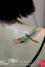 girls shoulders beautiful colored small tattoo tattoo pattern