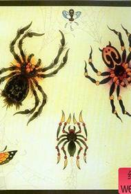 gruppu pupulari pupulari di manoscritti di tatuaggi di spider