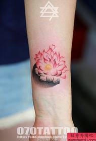 a A beautiful ink lotus tattoo work