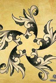 a beautiful popular vine pentagram tattoo pattern