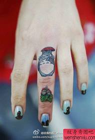 girls finger cute little toque tattoo pattern