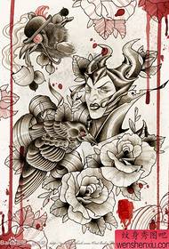 Alternatívny super pekný krásny diabolský rukopis tetovania