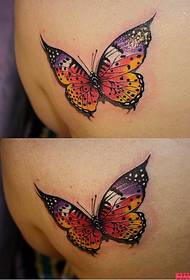 krasen vzorec tatoo metuljev