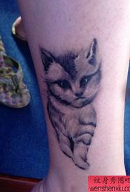 perna gato pop lindo patrón de tatuaje