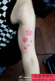 girls arm popular pop small flower tattoo pattern