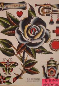 a set of beautifully popular school rose tattoo manuscripts