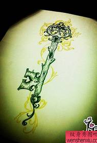 populární populární klíčové tetování rukopis