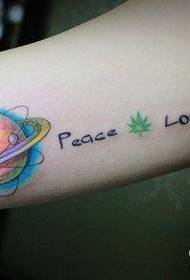 дівчата arm колір невеликої планети татуювання візерунок