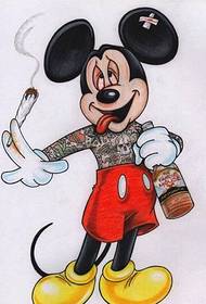 stylish pretty cartoon Mickey tattoo manuscript pattern appreciation picture