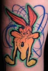 a set of dark red toned cartoon tattoos with a very color match Pattern 9