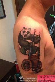 boys arm Kung Fu Panda tattoo pattern