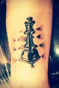 Tatuaje de patrón interesante técnica de soberbia patrón de tatuaxe de xadrez