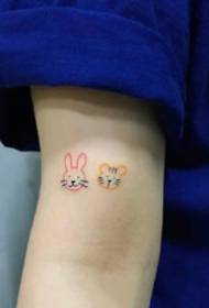 very simple set of small colored cute simple tattoo small pattern works