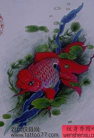 rukopis tetovaže šarana zlatne ribice 171712 - japanski umjetnik za tetoviranje leđa u boji dijamanta 杵 djeluje