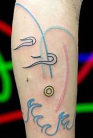 īpaši vienkāršs personības grafiti līnijas tetovējums
