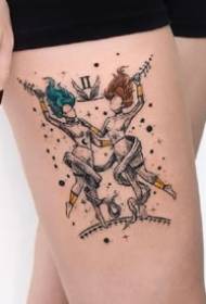 Фігурка татуіроўкі сузор'я - 9 прыгожых твораў дызайну сузор'я татуіроўкі