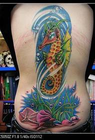 Hippocampus tatuering mönster