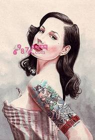 art star illustratie tattoo manuscript foto