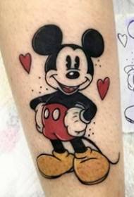 cute 9 cartoon Mickey Mouse tattoo designs