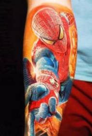 Marvel's theme of colorful hero tattoo designs