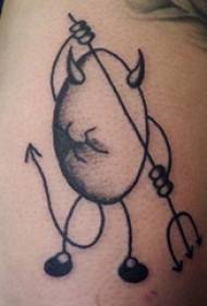 јајце-мало малку ѓавол креативна слика за тетоважа