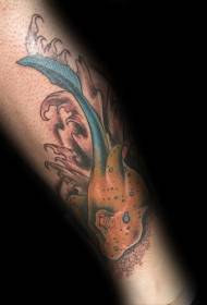 naslikana crtana riba ličnost tetovaža uzorak