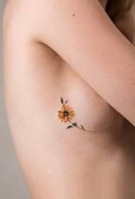 Ultra-eenvoudige stel klein vars en eenvoudige tatoeëermerke