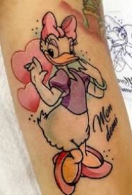 Eine Reihe von bunten Cartoon Material Tattoos für Disney-Figuren