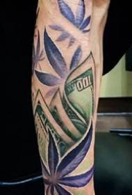 banknote tattoo pattern - carry a money banknote creative tattoo picture