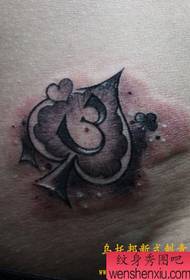 cute 3D Black-gray stereo love love tattoo qaabka